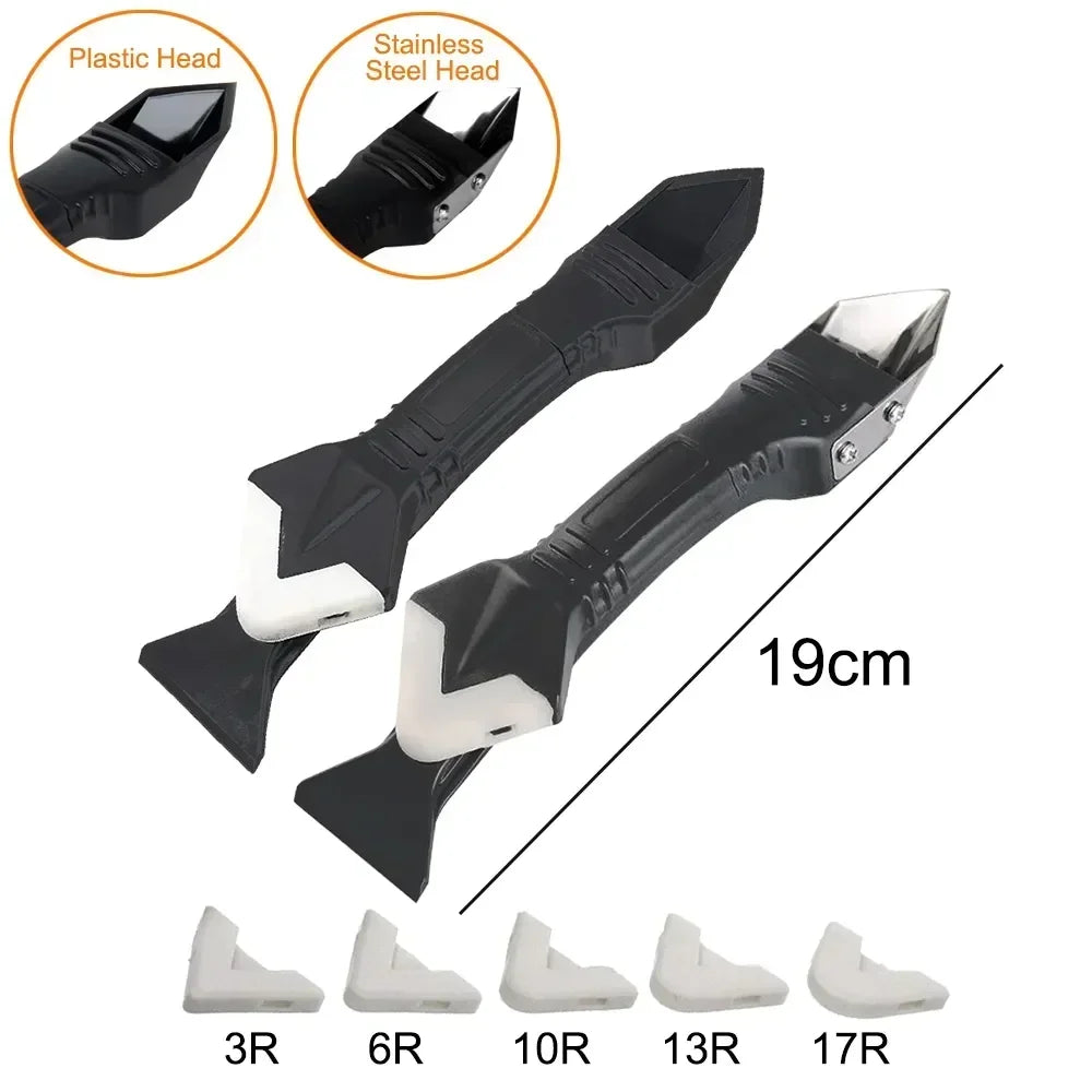 5-in-1 Silicon Scraper Silicone Tool Smooth Grouting Kit Scraper Squeegee Clean Glass Windows Cleaning Tool Home Household Tools Qme