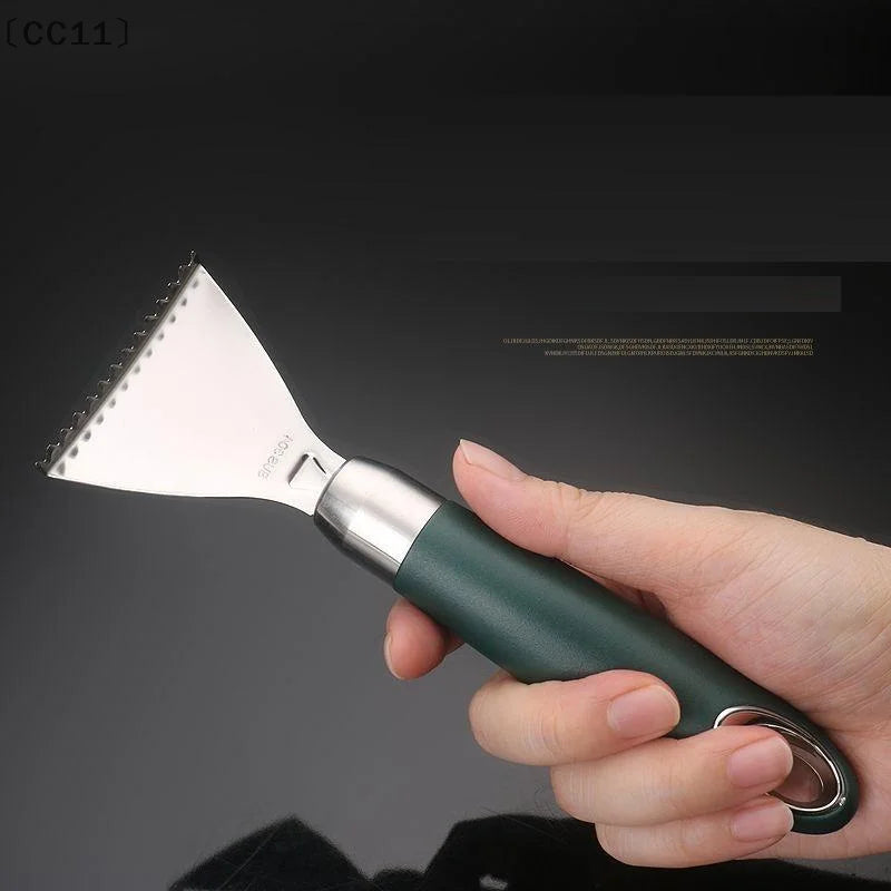 CC11Fish Skin Peeler Stainless Steel Fish Scale Scraper Non-slip ABS Qme