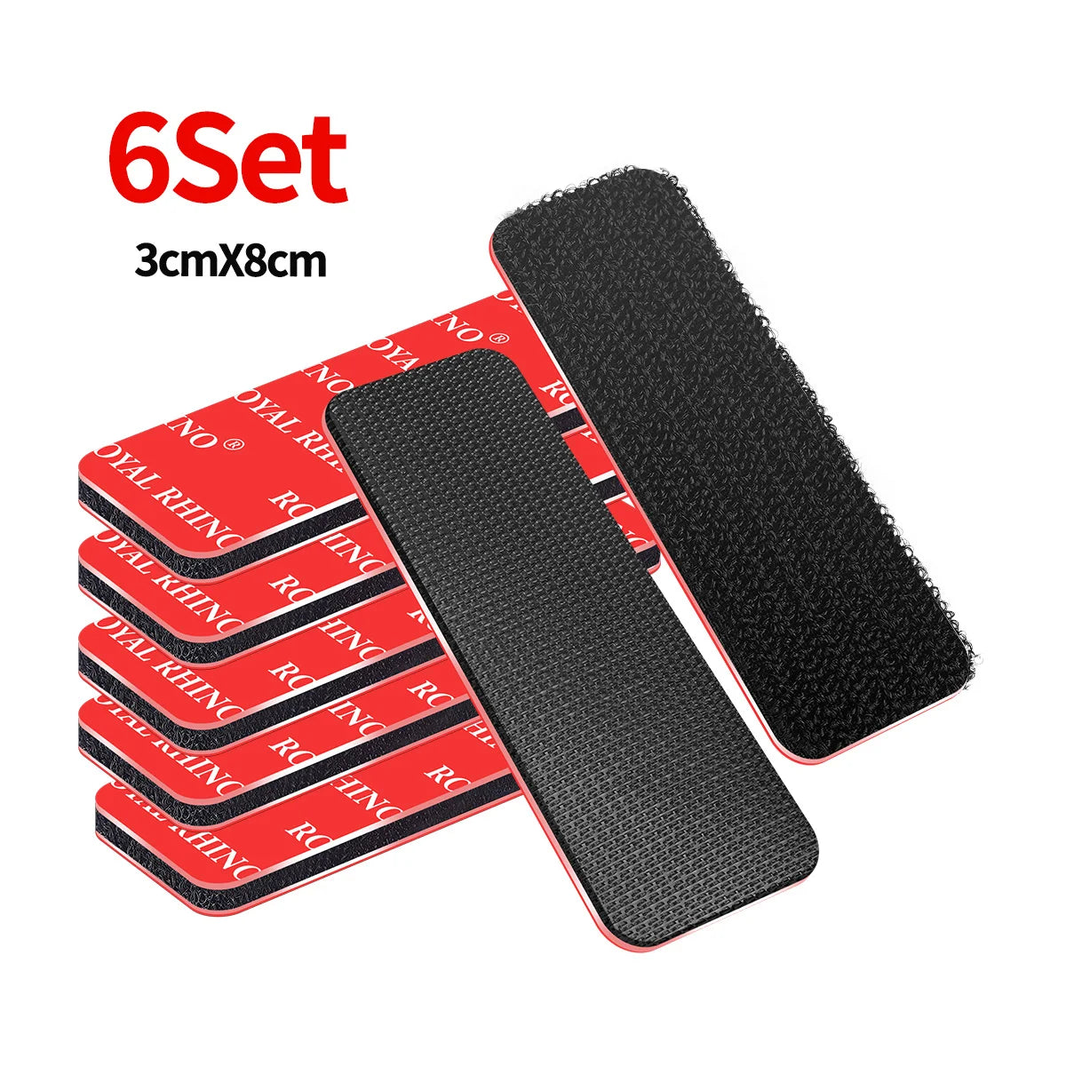 High-Adhesion Hook & Loop Pads Self-Adhesive Backing for DIY Floor Pads High Adhesion Heat-Resistant Hook and Loop Fasteners Qme 6set-3cmX8CM