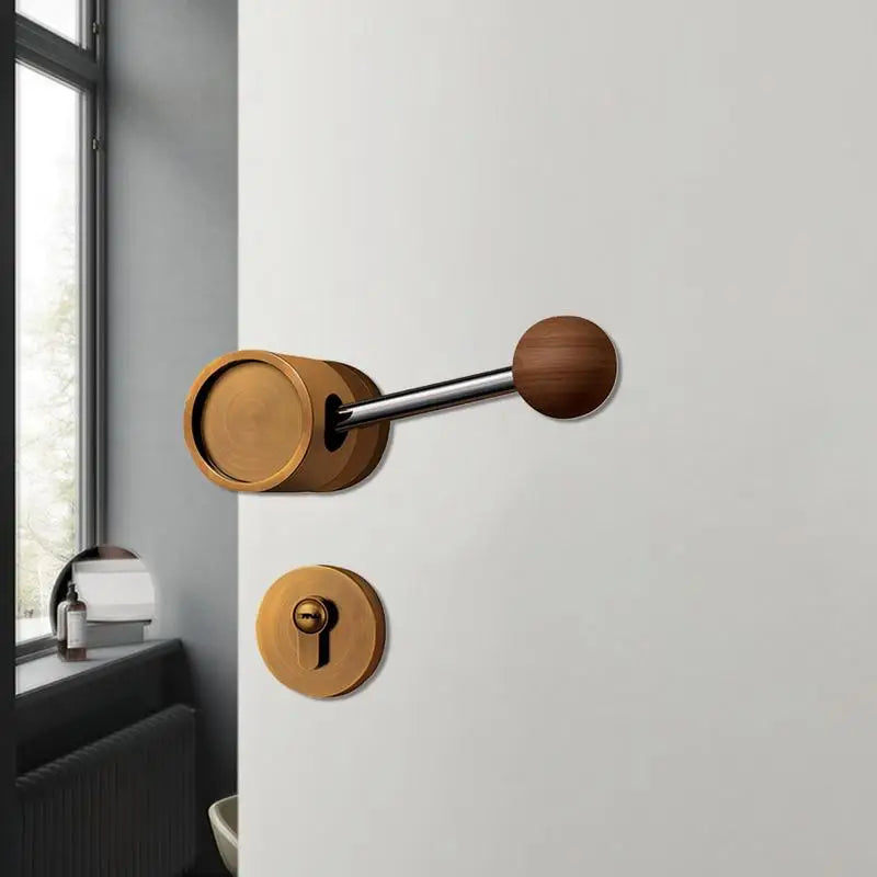 Interior Door Lock Mute Security Door Bar Modern Security Door Bar Rocker-Type Door Knobs Interior With Lock For Bedroom Or Qme