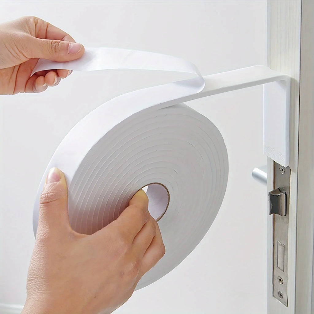 1 Roll Weather Stripping Seal Self Adhesive Seal Strips, Foam Window Glass Door Soundproof Anti Dustproof Gap Warm Sealing Tape Qme