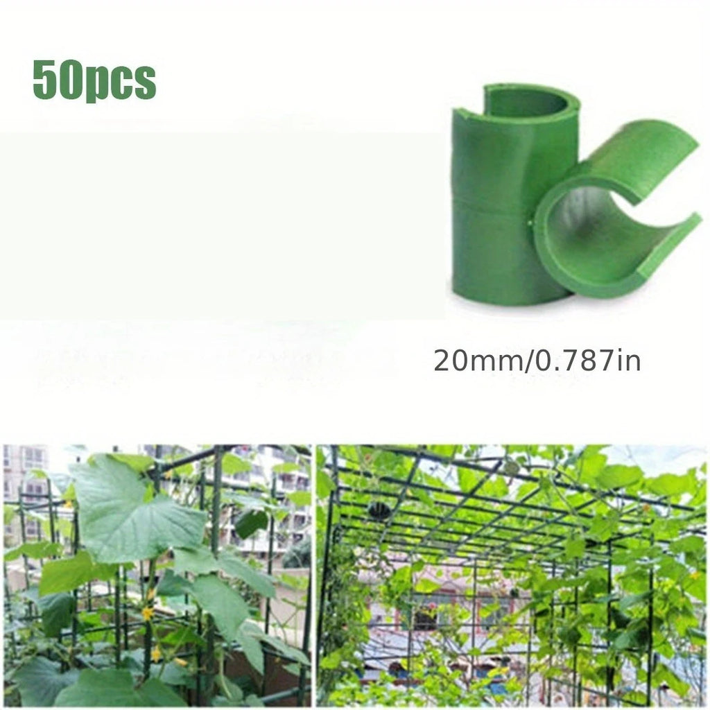 50pcs plant support grid connector Fixed cross clamp clamp for plant grafting garden frame rod connector Qme 50pcs 11mm