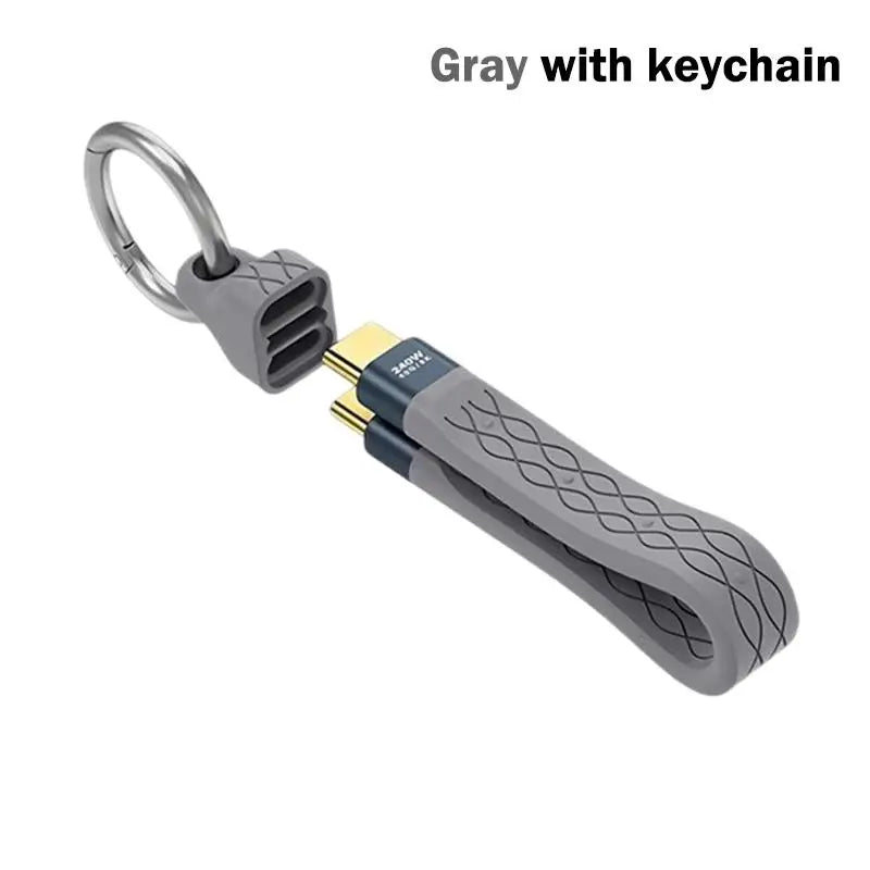 Multifunctional PD240W USB 4 40Gbps FPC Data Cable Type-c Portable Qme A5 with keychain