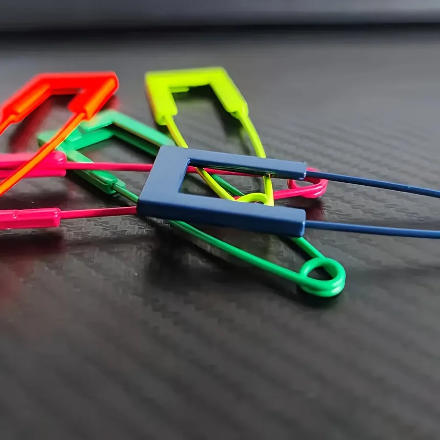 Colorful Square Safety Pins Metal Brooch Clips for Clothing Sewing Craft Decor Qme