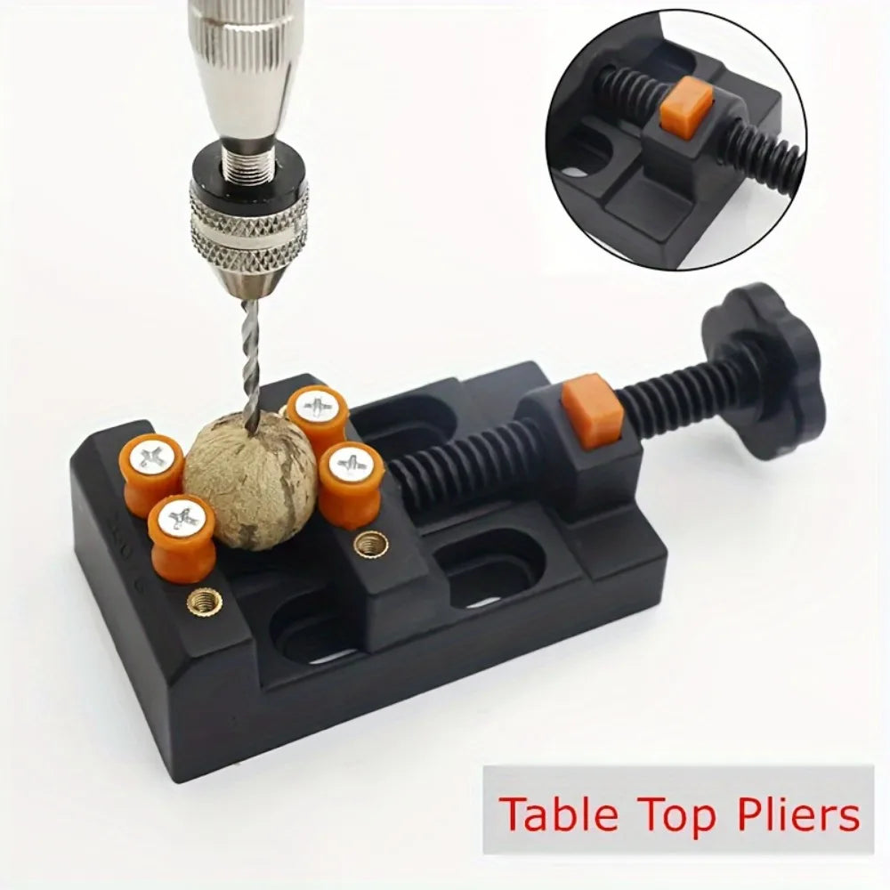 Mini Bench Vise Clamp, Adjustable Jaw Vice for DIY Crafts, Model Making, Jewelry & Woodworking Qme