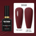 Parkson Colorful Nail Gel Polish Lacquer Soak Off UV LED Long Lasting Qme 3048