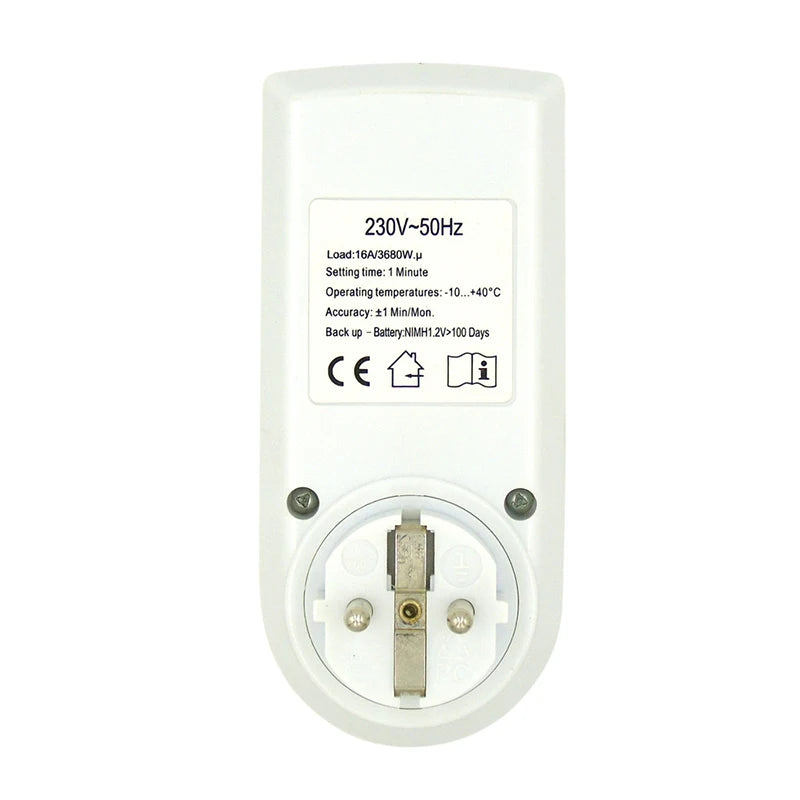 Digital Timer Switch Electronic 12 24 Hour Programmable Timing Socket Qme