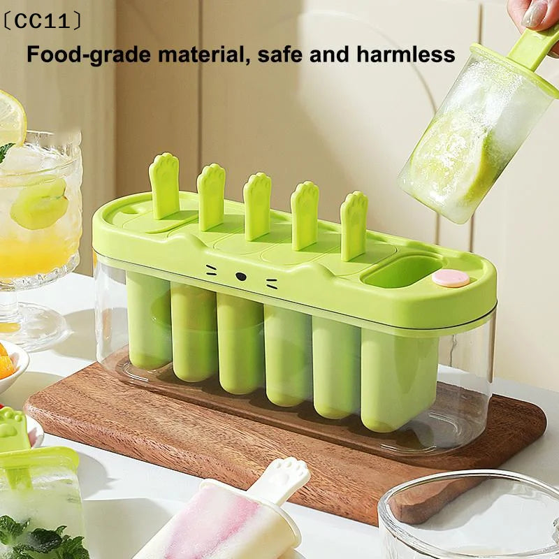 Six-cavity Ice Cream Mold Home Use Homemade Popsicles Children's Qme