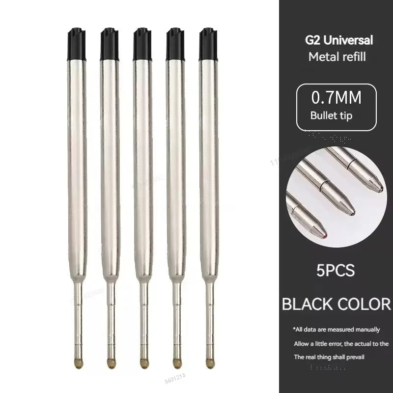 5-30pcs L:3.9 In Ballpoint Pen G2 Metal Refills Blue/Black/Red Ink for Pens Medium Point Rods for Writing Office Stationery Qme 5 black