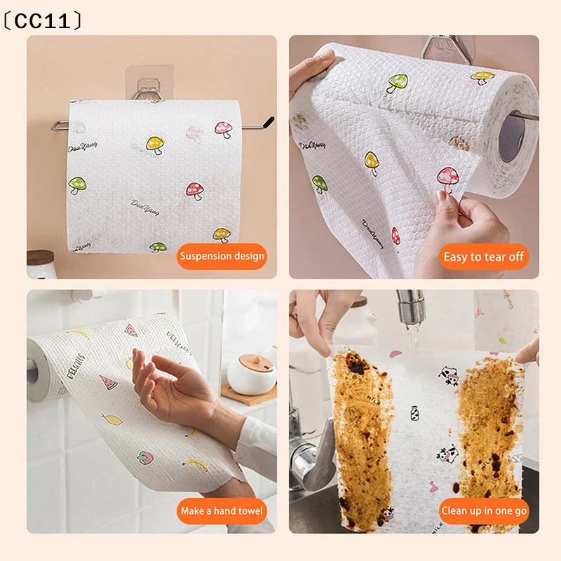Disposable Rags Thickened Kitchen Dishcloth Towels Absorbent Cleaning Qme