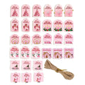 Christmas Labels 30 Card Decorations Wood Tags String Holes Holiday Qme China Mainland Pink