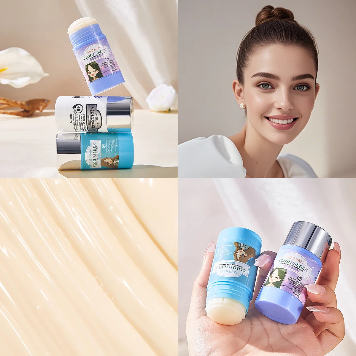 Styling Hair Wax Stick Long-lasting Suitable All Types Enhances Qme