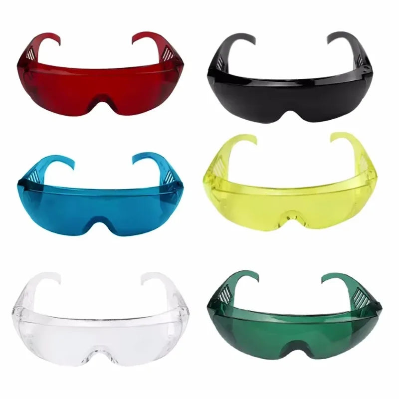Colorful goggles, waterproof, splash proof, anti fog glasses, blinds, multifunctional labor protection glasses Qme