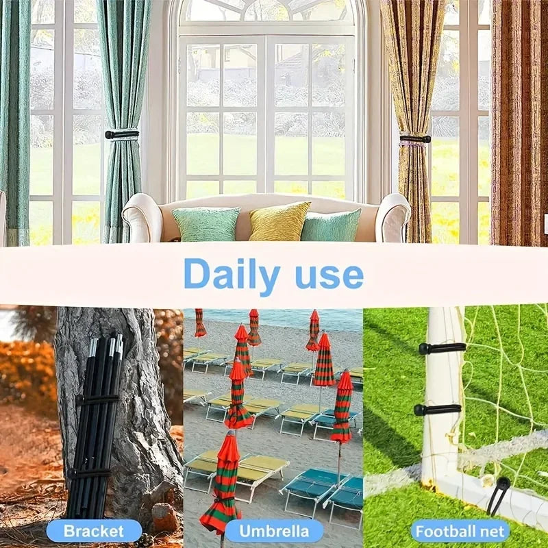 25pcs Heavy Duty Ball Bungee Cords - Perfect For Shelter, Gazebo, Camping, Tent, Cargo, Yard & More! Qme