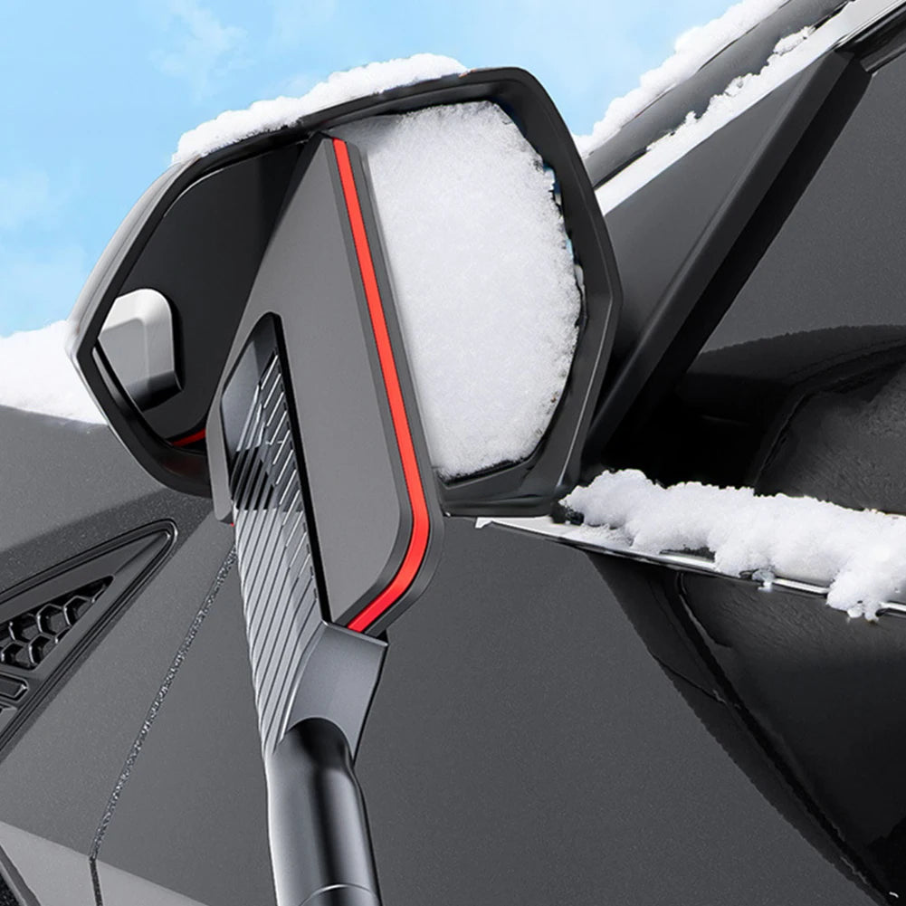 3 In 1 Extendable Ice Scraper with Foam Handle Windshield Snow Remover Multifunctional Retractable Snow Remover Car Accessories Qme