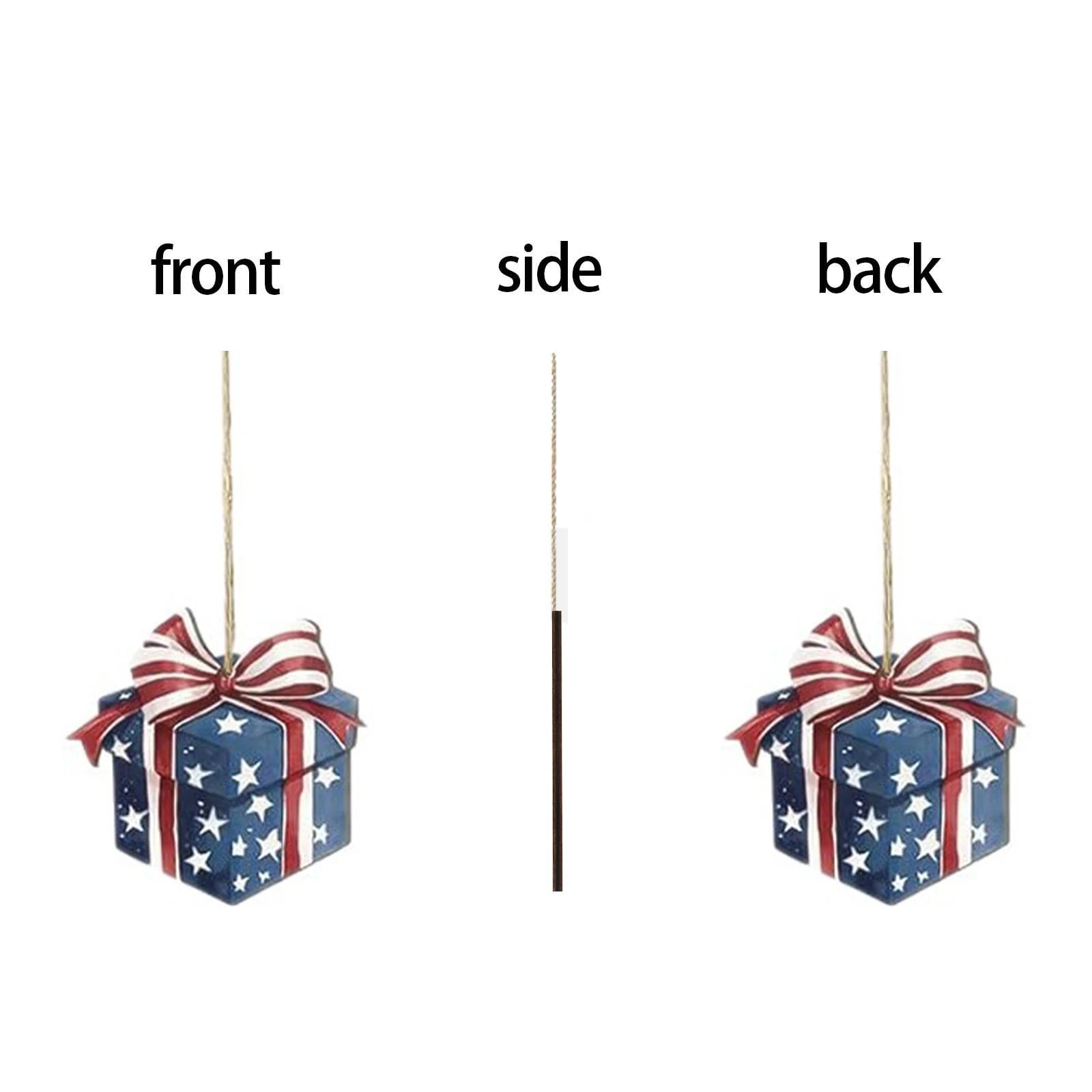Independence Day Hanging Wooden Ornament Set Includes 12 Patterns and Hanging Ropes Anniversary Party DIY Decor Supplies Qme