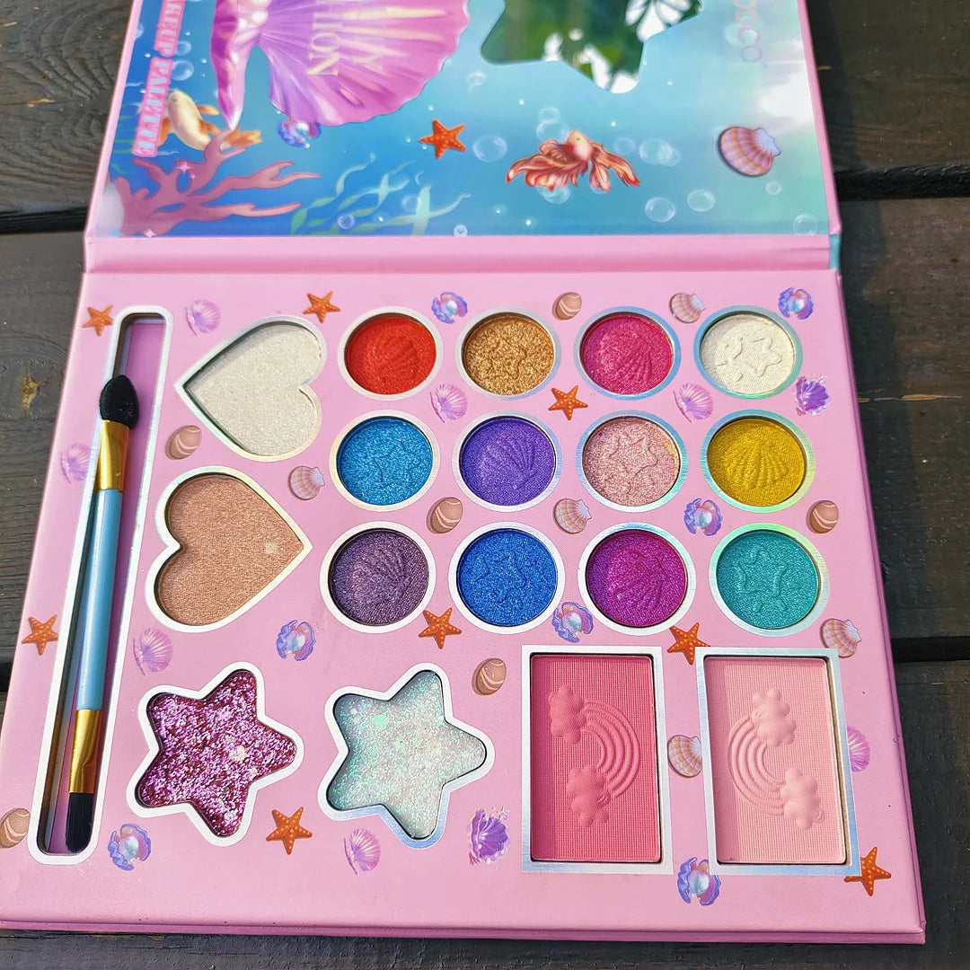 18-color Children's Makeup Pearlescent Matte Glitter Effects Qme 01