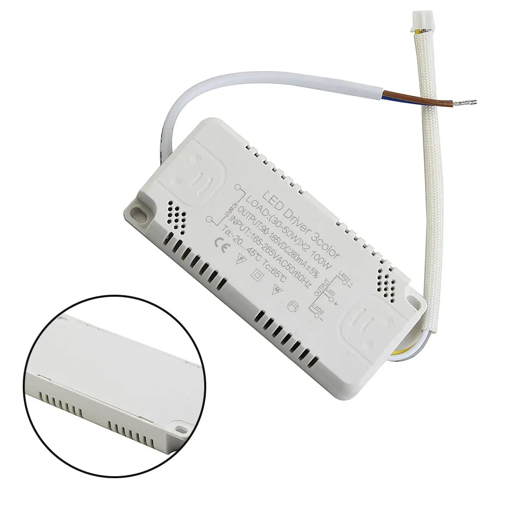 LED Driver 3color Adapter For LED Lighting Non-Isolating Transformer AC165-265V 8-24W 20-40W 30-50W 40-60W 50-70W LED Driver Qme