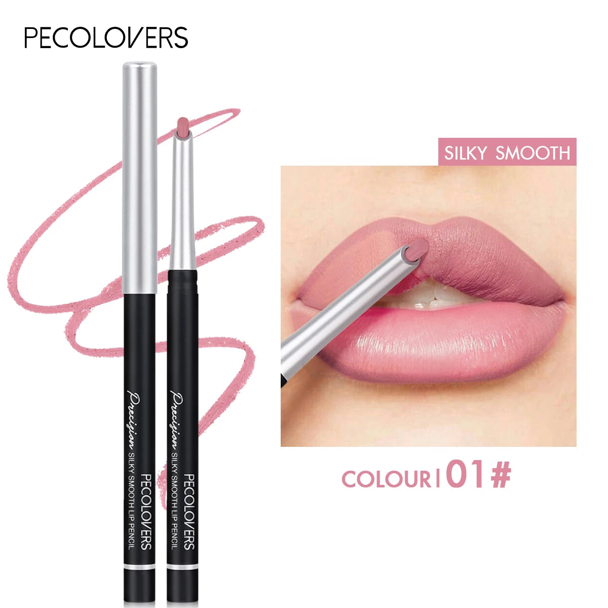 24-Color Matte Lip Liner Long-lasting Natural Effect Pencil All Skin Qme 01