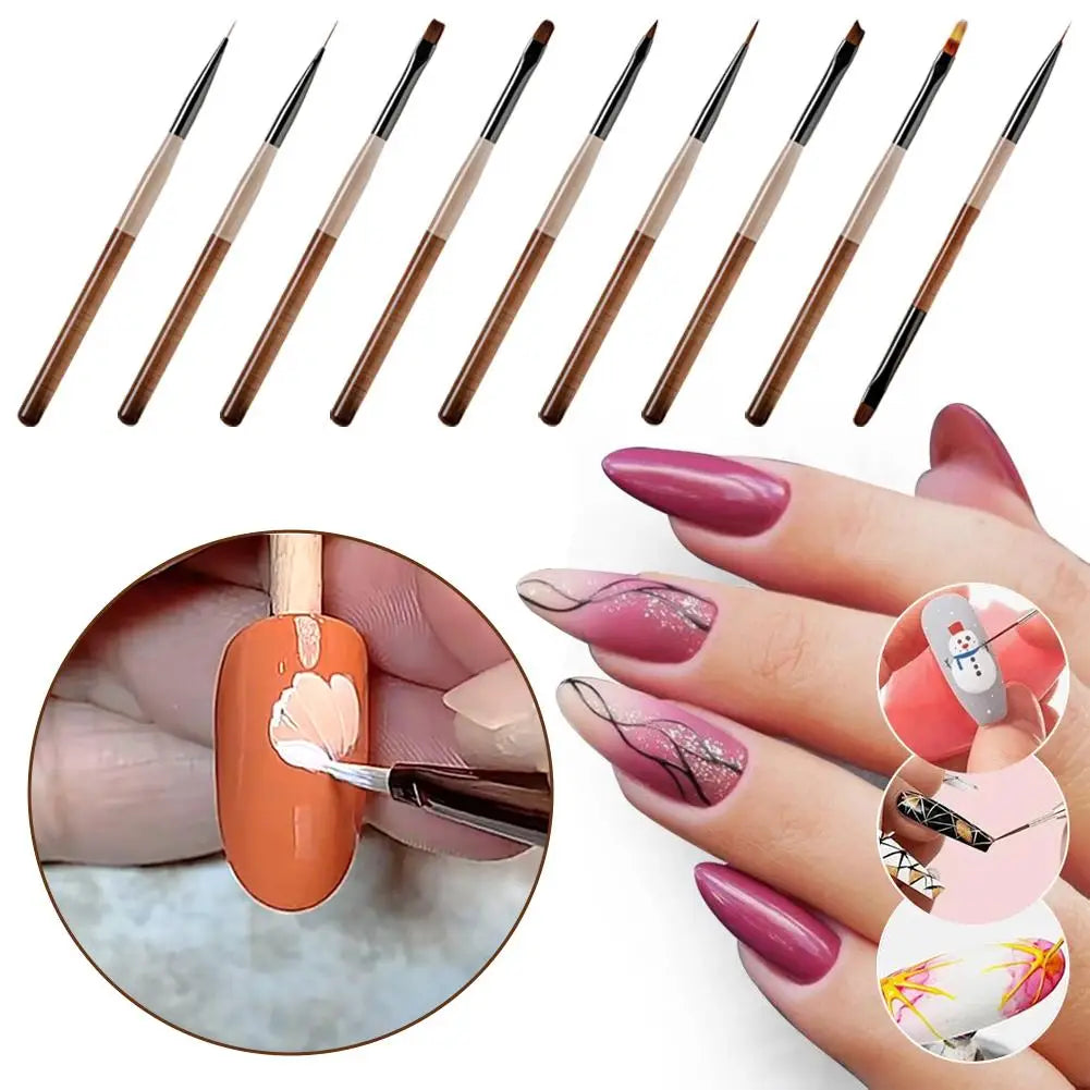 1 Fine Detail Paint Brush Acrylic UV Gel Drawing Dotting Manicure Qme
