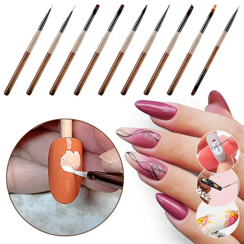 1 Fine Detail Paint Brush Acrylic UV Gel Drawing Dotting Manicure Qme