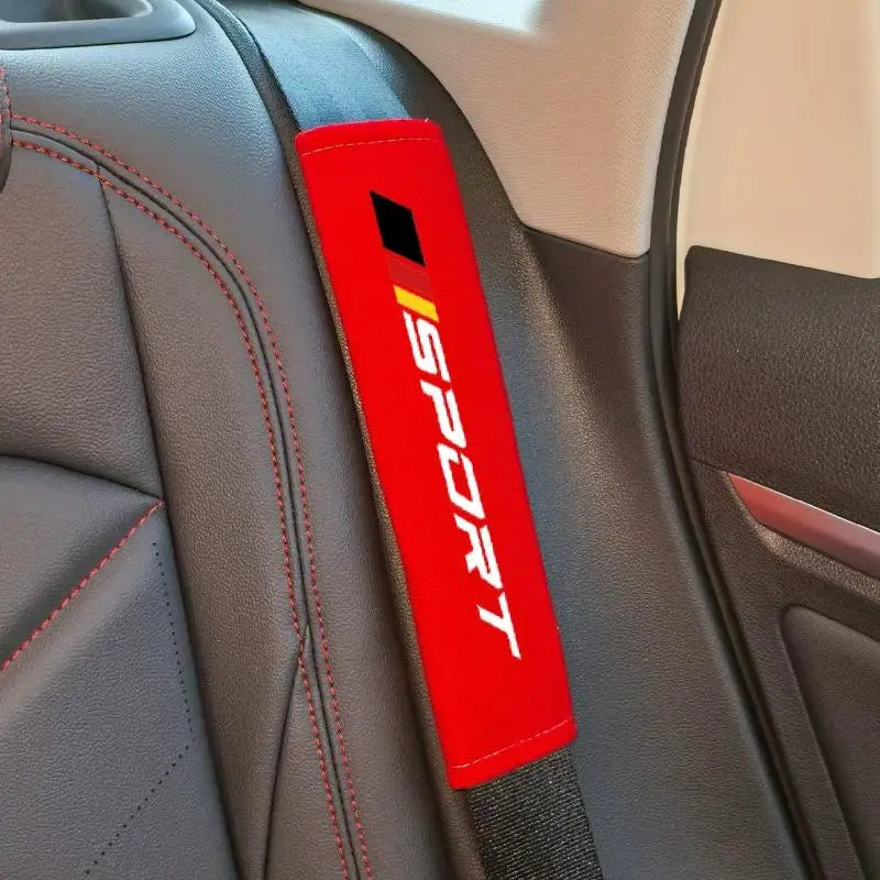P1 Soft Comfortable Car Seat Belt Cushions Personalized Fashionable Qme Red