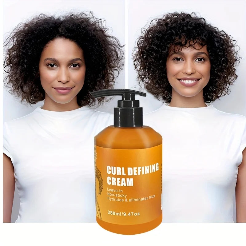 GZE Curl Defining Cream Leave-in Non-stick Hydrates & eliminates frizz, Hair-Smoothing Anti-Frizz Cream to Define All Curl Types Qme