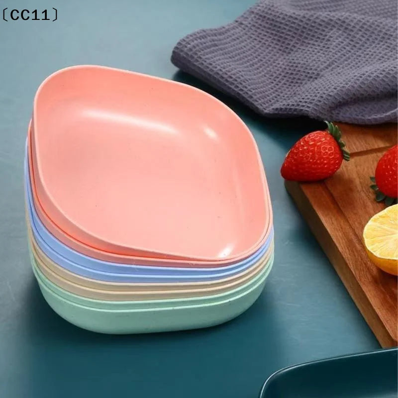 Snack Plate Macaron Simple Straw Bone Spitting Candy Fruit Cookie Qme