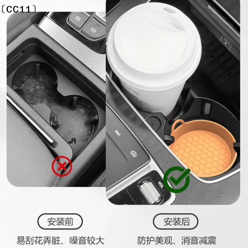 Anti-slip Coaster Car Stable Food Grade Silicone Gel Drink Holder Pad Qme