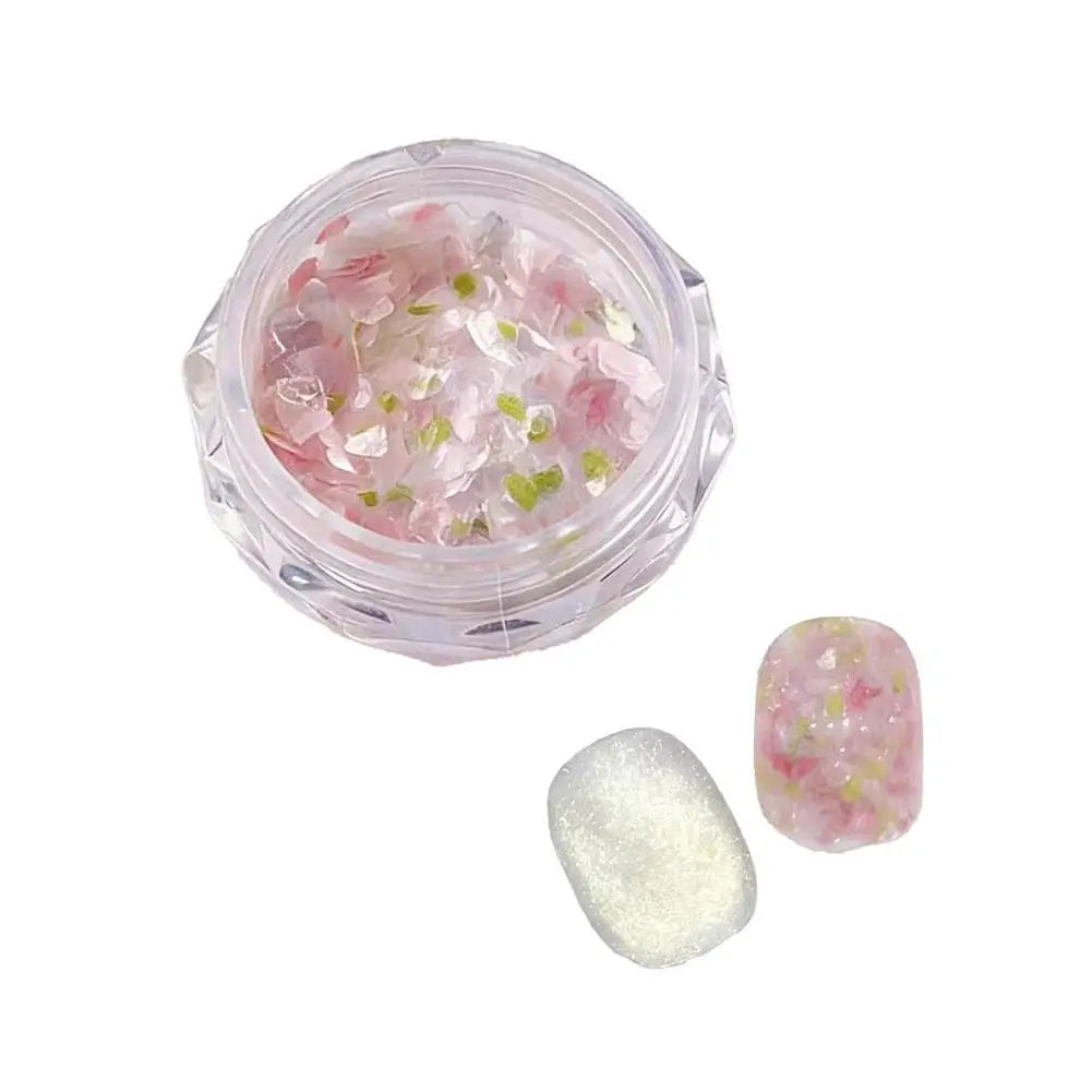 1 Box Colorful Nail Art Sequins Ultra-thin Manicure Glitter Flakes Qme cherry blossoms