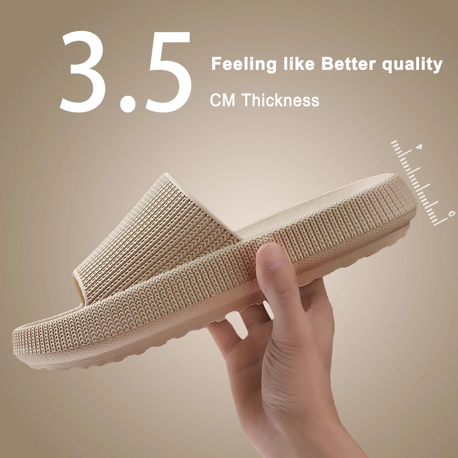 Summer Slippers For Men Women Soft Slippers Indoor Home Slides Cloud Slipper Men Flat Sandals Beach Shoes Man Male Flip Flops Qme A-Khaki 42-43 (fit 41-42)