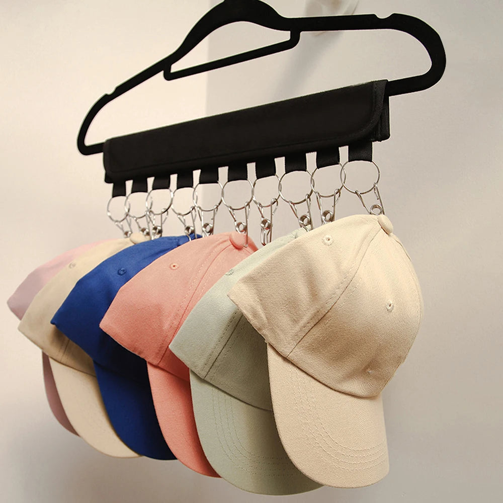 10-Clip Multifunctional Coat And Hat Clip Self-Adhesive Portable Home Perforation-Free Velcro Storage Clothes Qme