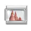 New2026 Hot Fashion Church Tower of Pisa Roman Colosseum Charm Italian Links Fit 9mm Bracelet Stainless Steel Making DIY Jewelry Qme Style 5