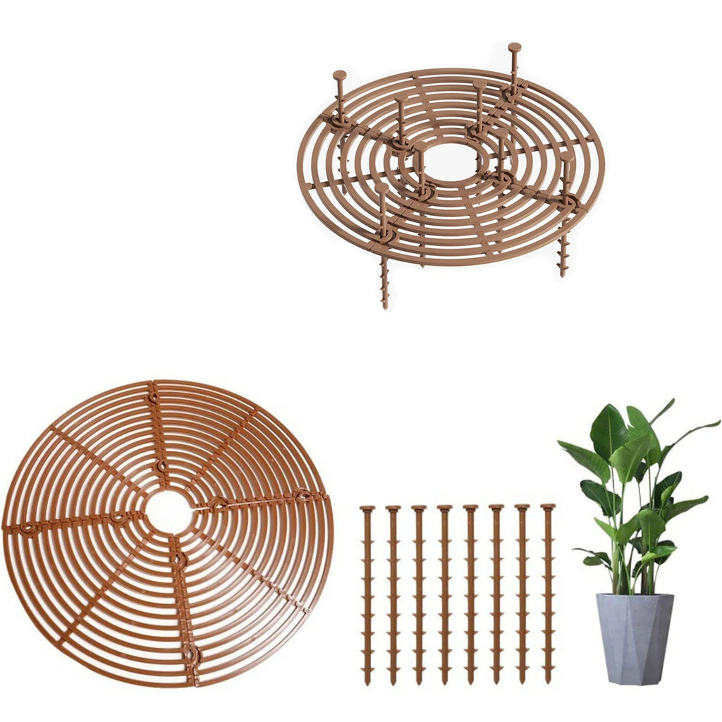 Fruit Stand Frame Holder Balcony Planting Rack Support Plant Flower Climbing Vine Pillar Stand Plant Root Protection Netting Qme Coffee One Size