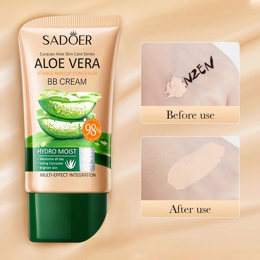Aloe Concealer BB Cream Natural Moisturizing Liquid Foundation Qme