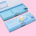 Kuroomi Pencil Case, Student Double-Sided Magnetic Clasp Pencil Case, Melody Cartoon Pencil Sharpener, Flowing Sand Pencil Case Qme 5