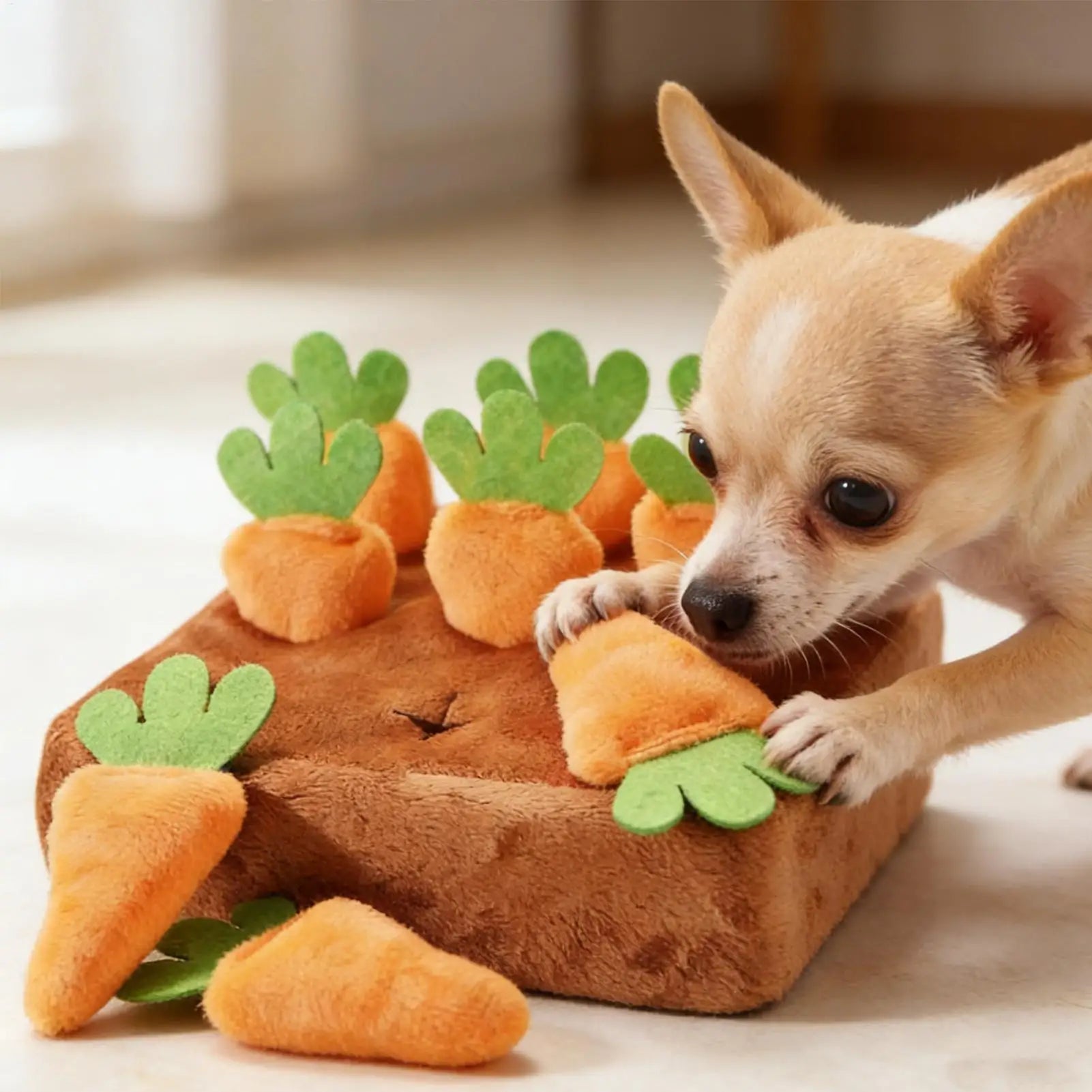 Dog Sniff Mat Interactive Games with Carrots Foraging Mat for Mental Exercise Boredom Reduction Crate Training Alone Time Home Qme Default Title
