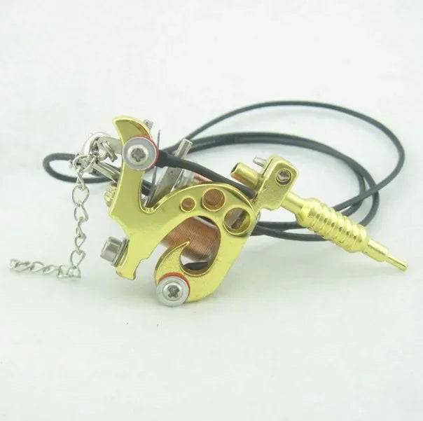 Men Charm Tattoo Machine Stainless Steel Jewelry Necklaces Pendant