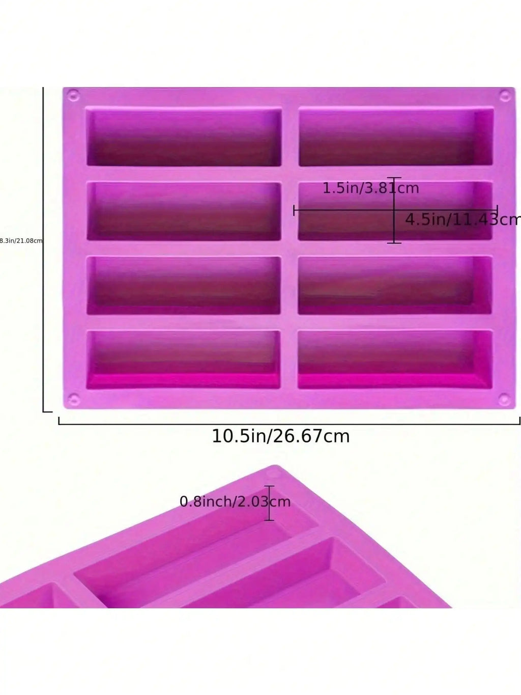 Silicone Granola Bar Mold Candy Rectangle Protein Baking Chocolate Qme