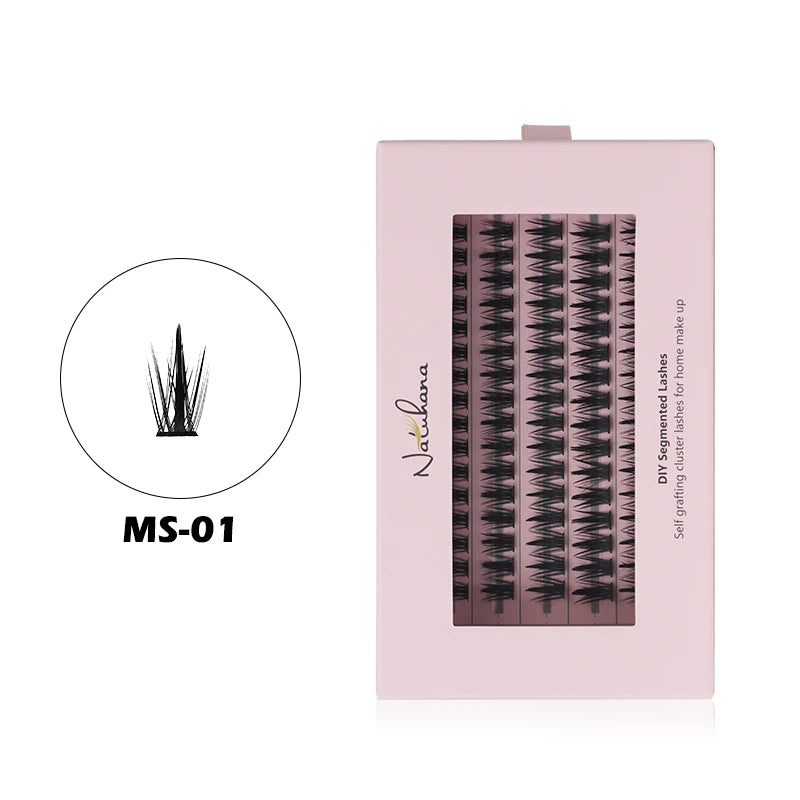 NATUHANA 20D 30D 40D 50D 60D 80D Cluster Eyelashes DIY Individual Qme MS01 5rows Mix9-13
