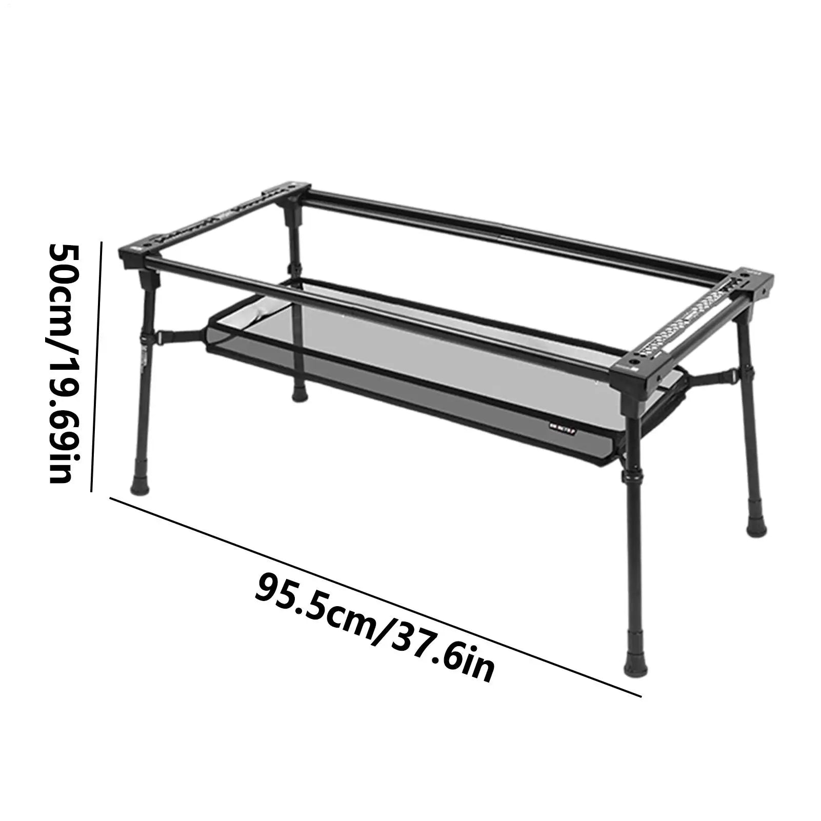Folding Camp Table Aluminum Alloy Lightweight Adjustable Portable Camping Table Hiking Accessories For Indoor Travel Picnic Qme