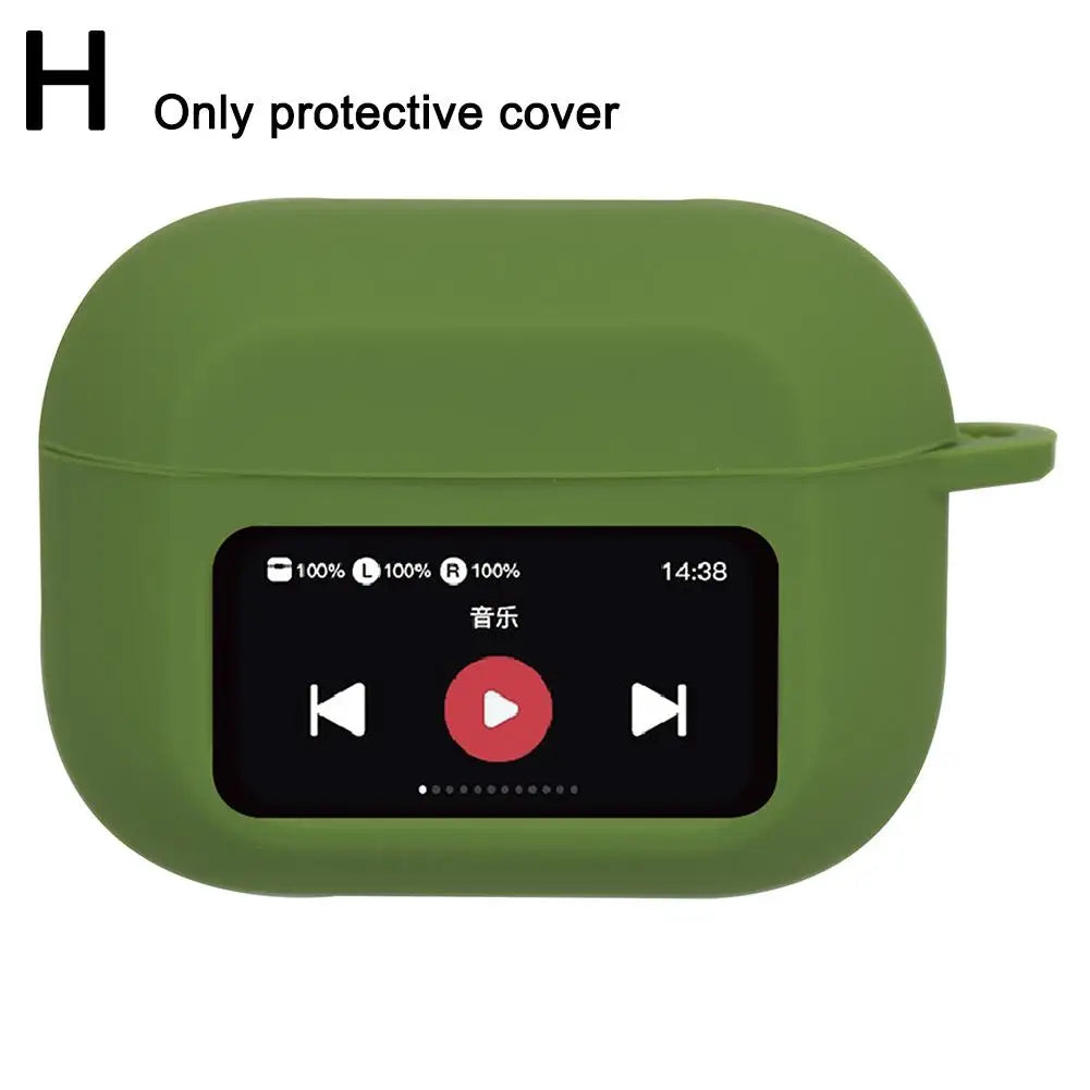 Headphones CASE For AirPods A9 Pro With Screen Corners Shockproof Anti-slip Full Cover Protective Case For AirPods A9 Pro Qme H