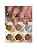 Chrome Nail Powder Gold Silver Pigment Mirror Metallic Rubbing Art Qme 01