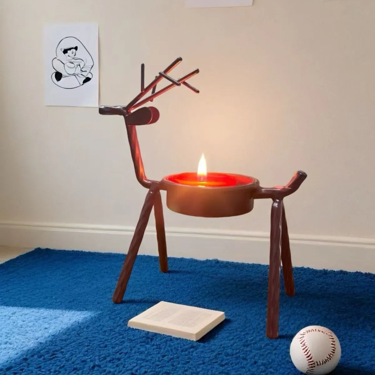 Retro Stag Tea Light Cups Metal Candle Stands Xmas Home Decor Dining Qme