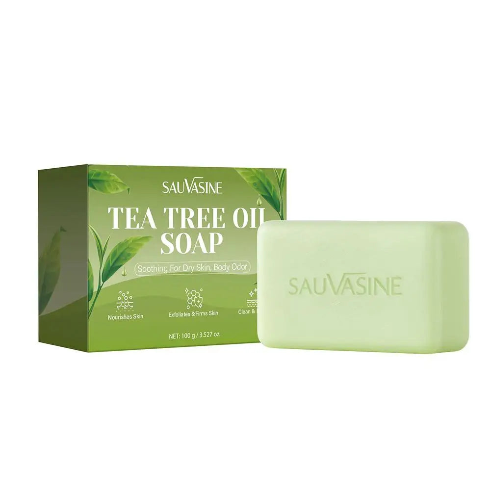 Natural Tea Tree Oil Soap Deep Pore Cleansing Nourishing Soaps Bar Qme 1pcs