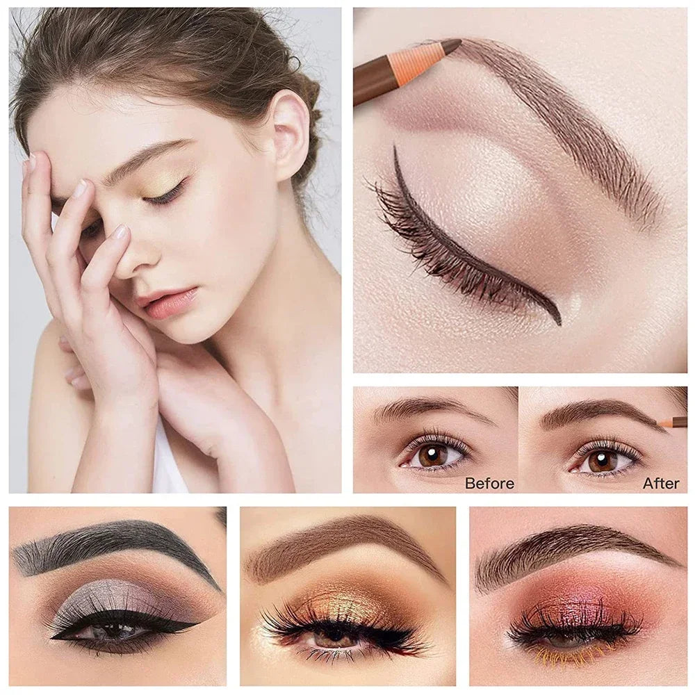 5pcs Professional Microblading Pencil Permanent Eyebrow Pencil Tattoo Waterproof Art Tint Makeup Eye Brow Pen Enhancers Cosmetic Qme