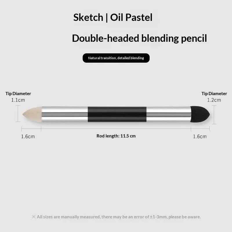 Dual Tip Art Sponge Pens Easy Coloring Pastel Stumps Non-smudge Foam Qme L Gold