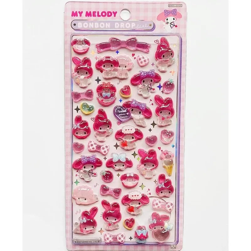 Hello Kitty Kuromi Phone Case DIY Stickers Cinnamon Dog Cute Crystal Qme