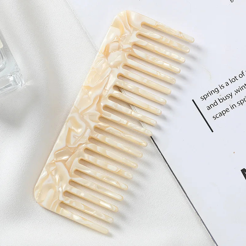 Wide Teeth Acetate Hair Combs Anti-static Massage Brush Hairdressing Qme 2 China Mainland