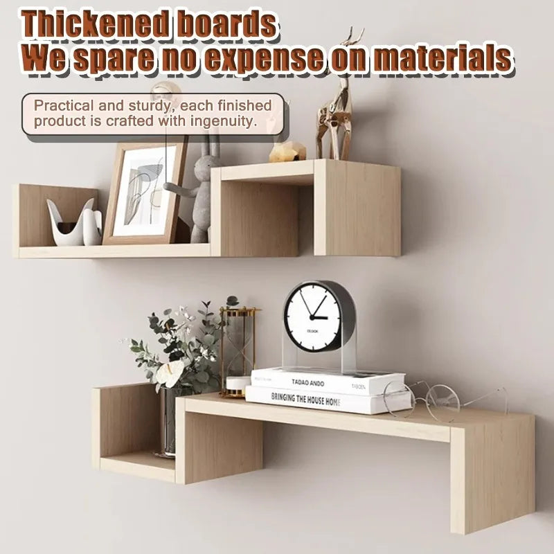 Wall Shelves Living Room Bathroom Mounted Bedroom Kitchen Qme